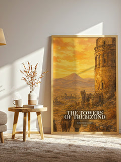 The Towers Of Trebizond watercolour print in frame leaning in hallway – literary fiction wall art