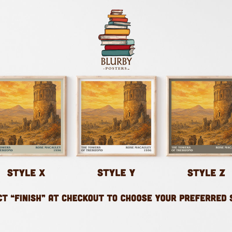 The Towers Of Trebizond literary print in frame leaning in hallway – literary fiction wall art