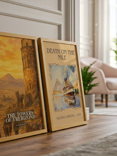 The Towers Of Trebizond watercolour print framed by window – literary home decor