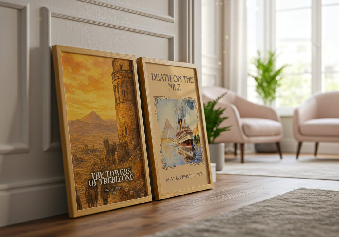 The Towers Of Trebizond watercolour print framed by window – literary home decor