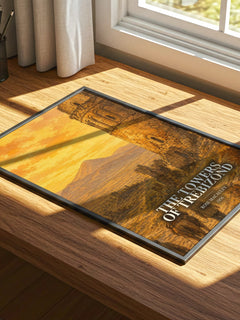 The Towers Of Trebizond watercolour book poster framed on wall – literary fiction wall art