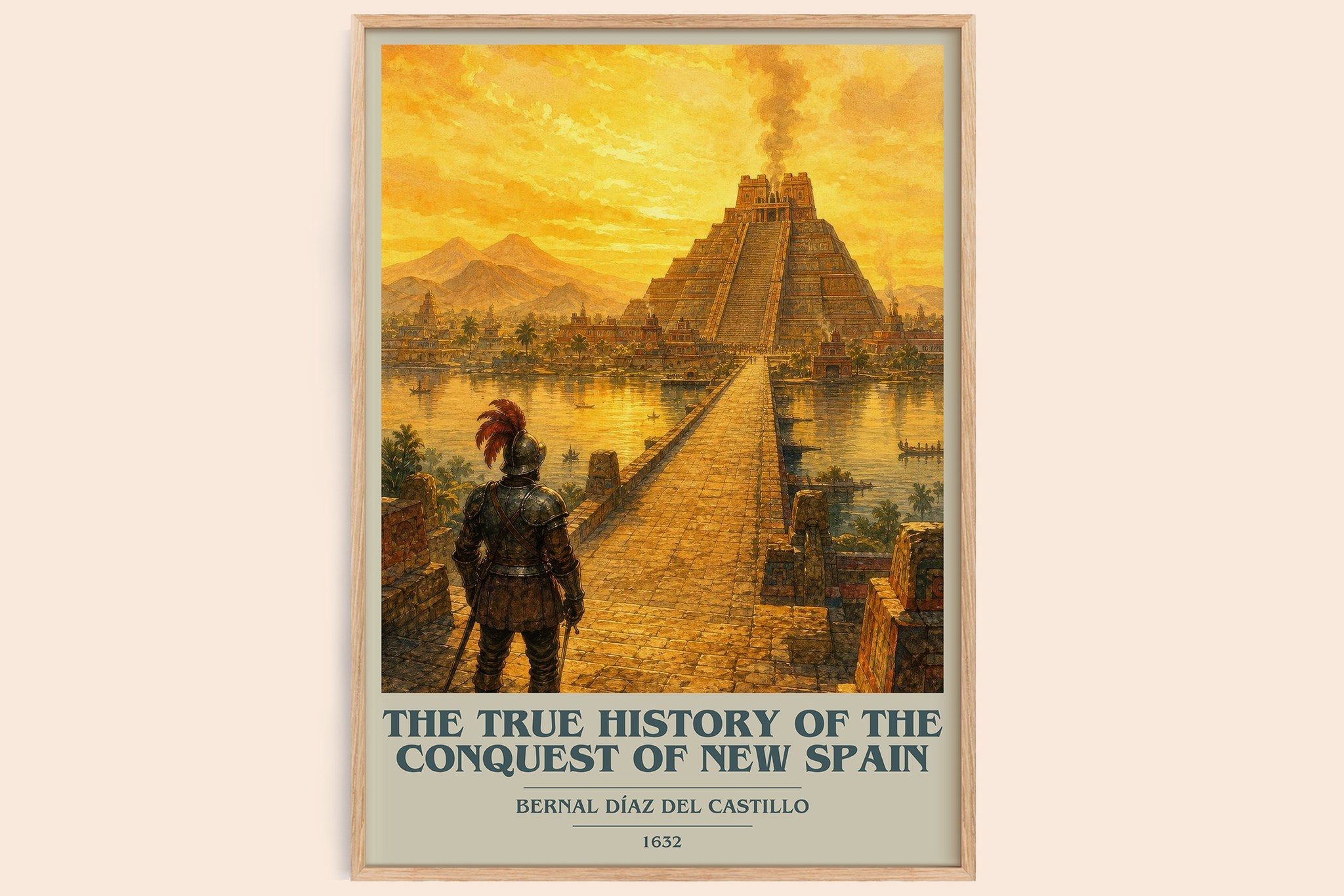 True History of the Conquest of New Spain Book Cover Poster by Bernal Díaz del Castillo