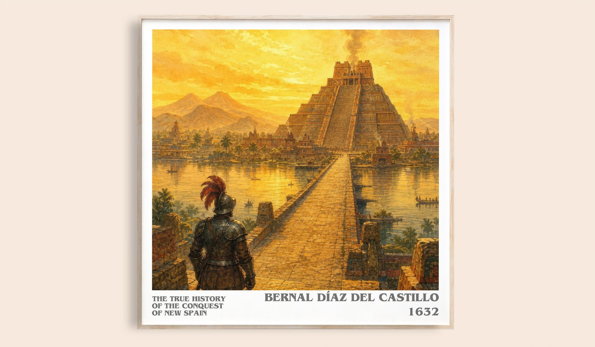 True History of the Conquest of New Spain Literary Art Print by Bernal Díaz del Castillo