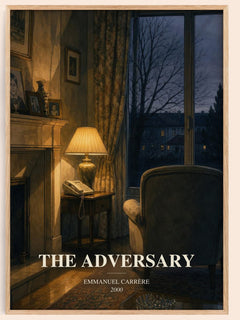 The Adversary watercolour book poster by Emmanuel Carrère – framed literary art print