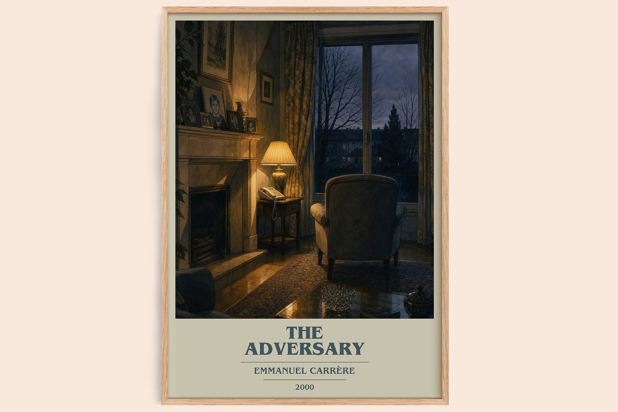 The Adversary Book Cover Poster by Emmanuel Carrère