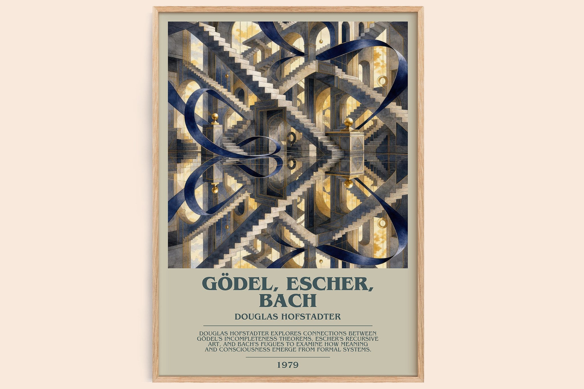 Gödel, Escher, Bach Bookish Wall Art by Douglas Hofstadter