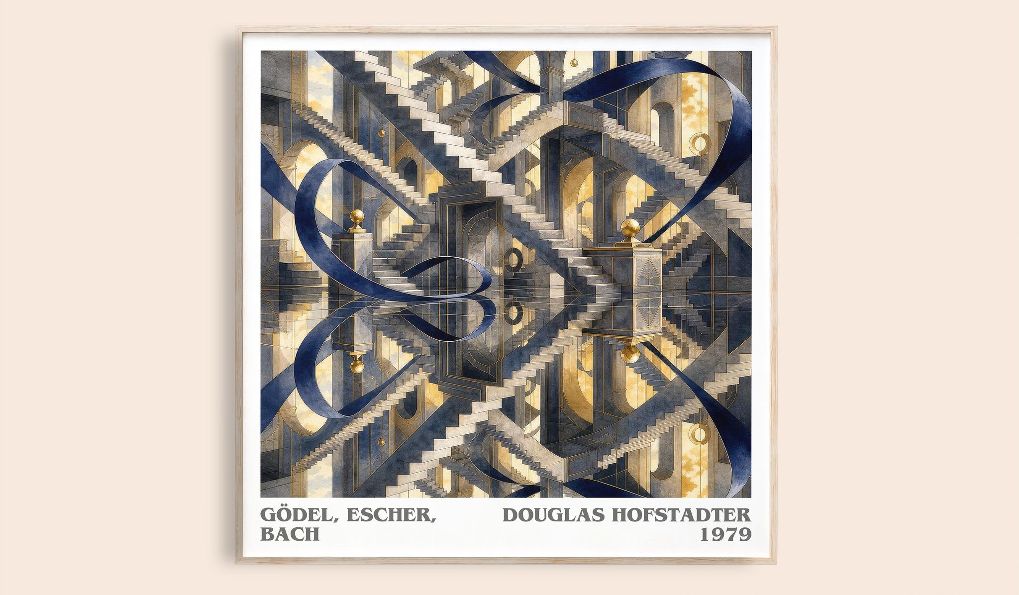 Gödel, Escher, Bach Literary Art Print by Douglas Hofstadter