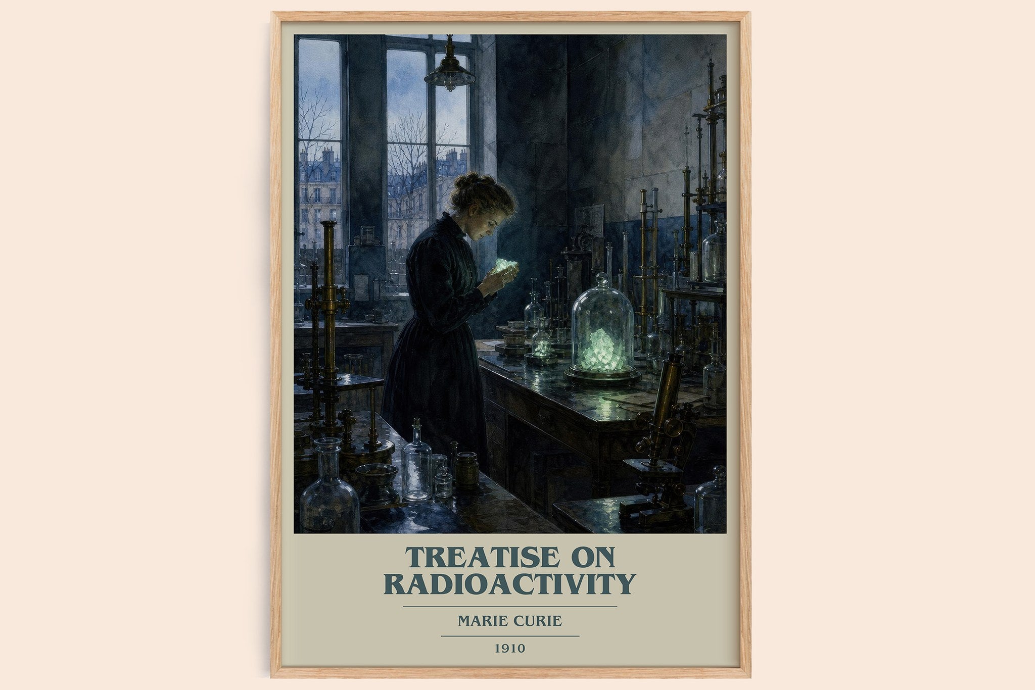 Treatise on Radioactivity Book Cover Poster by Marie Curie
