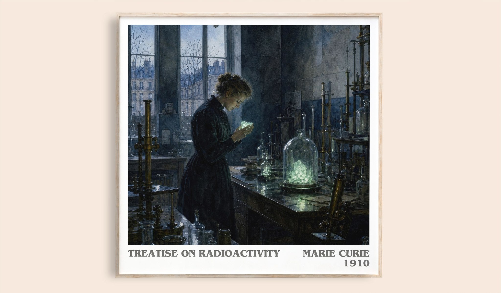 Treatise on Radioactivity Literary Art Print by Marie Curie