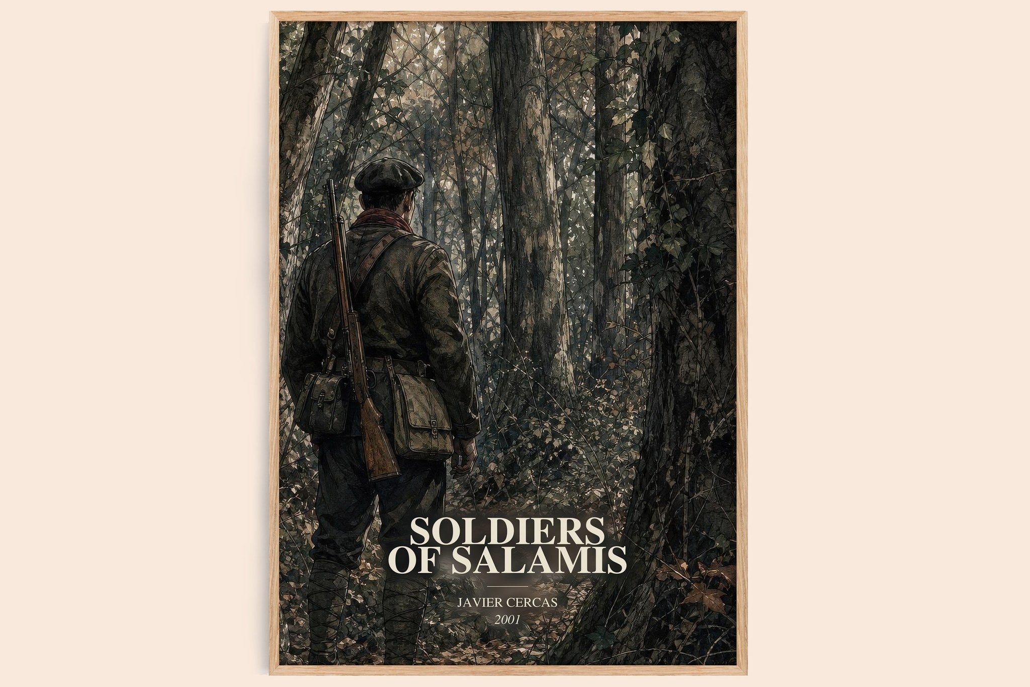 Soldiers of Salamis Book Watercolour Illustration by Javier Cercas