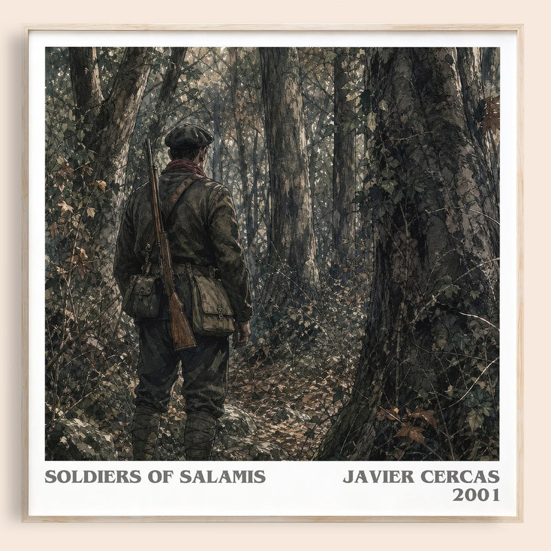 Soldiers of Salamis literary book poster by Javier Cercas – framed literary art print