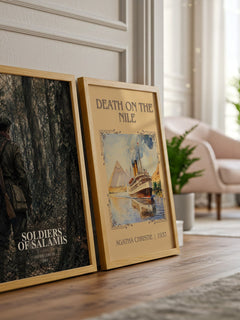 Soldiers of Salamis watercolour print framed by window – literary home decor