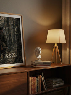 Soldiers of Salamis watercolour print on bookshelf – Javier Cercas fan gift