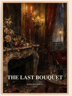 The Last Bouquet watercolour book poster by Marjorie Bowen – framed literary art print