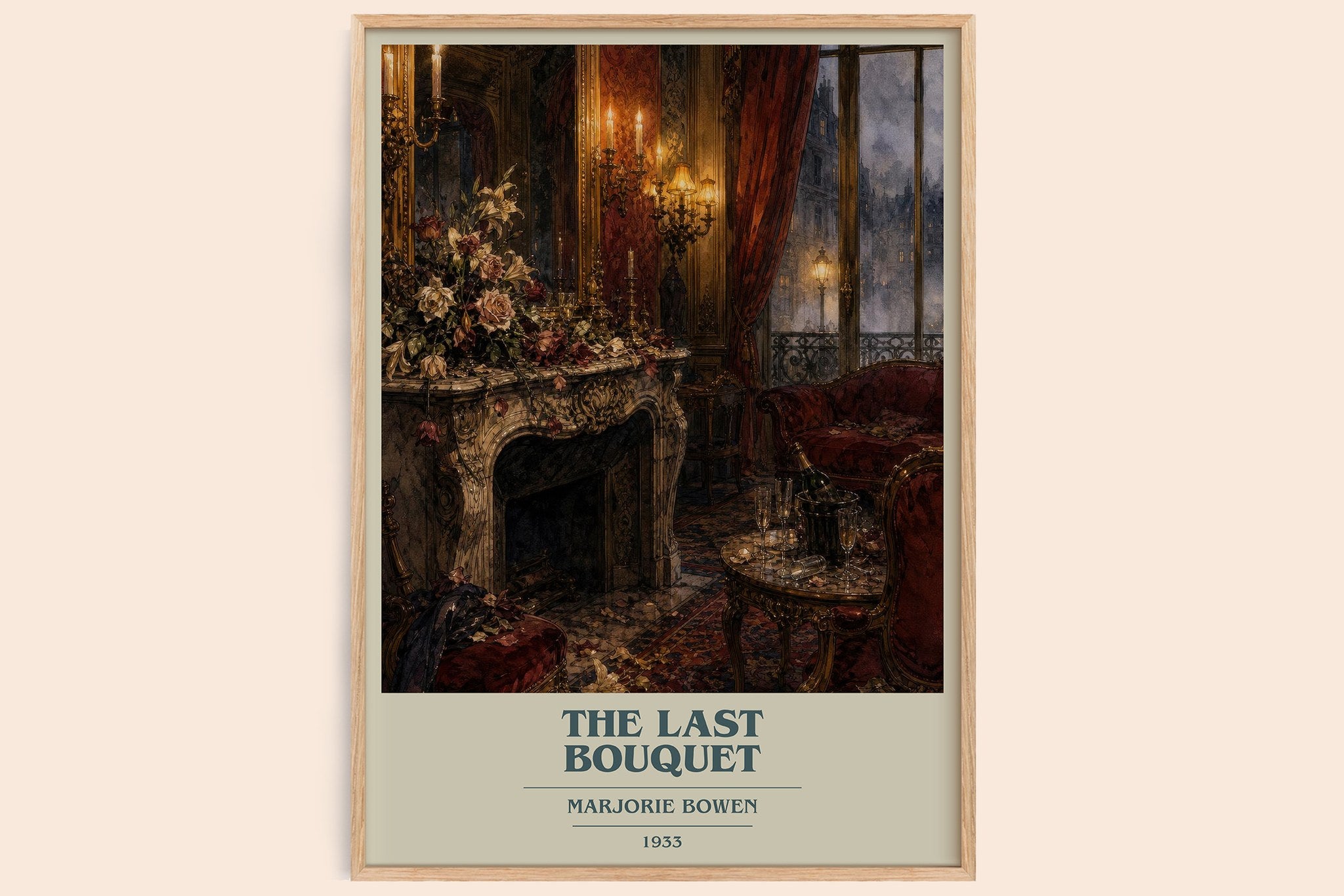 The Last Bouquet Book Cover Poster by Marjorie Bowen