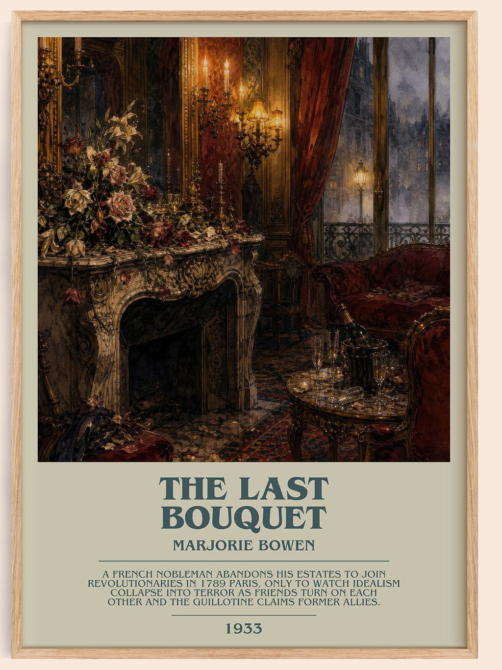 The Last Bouquet Bookish Wall Art by Marjorie Bowen – framed poster