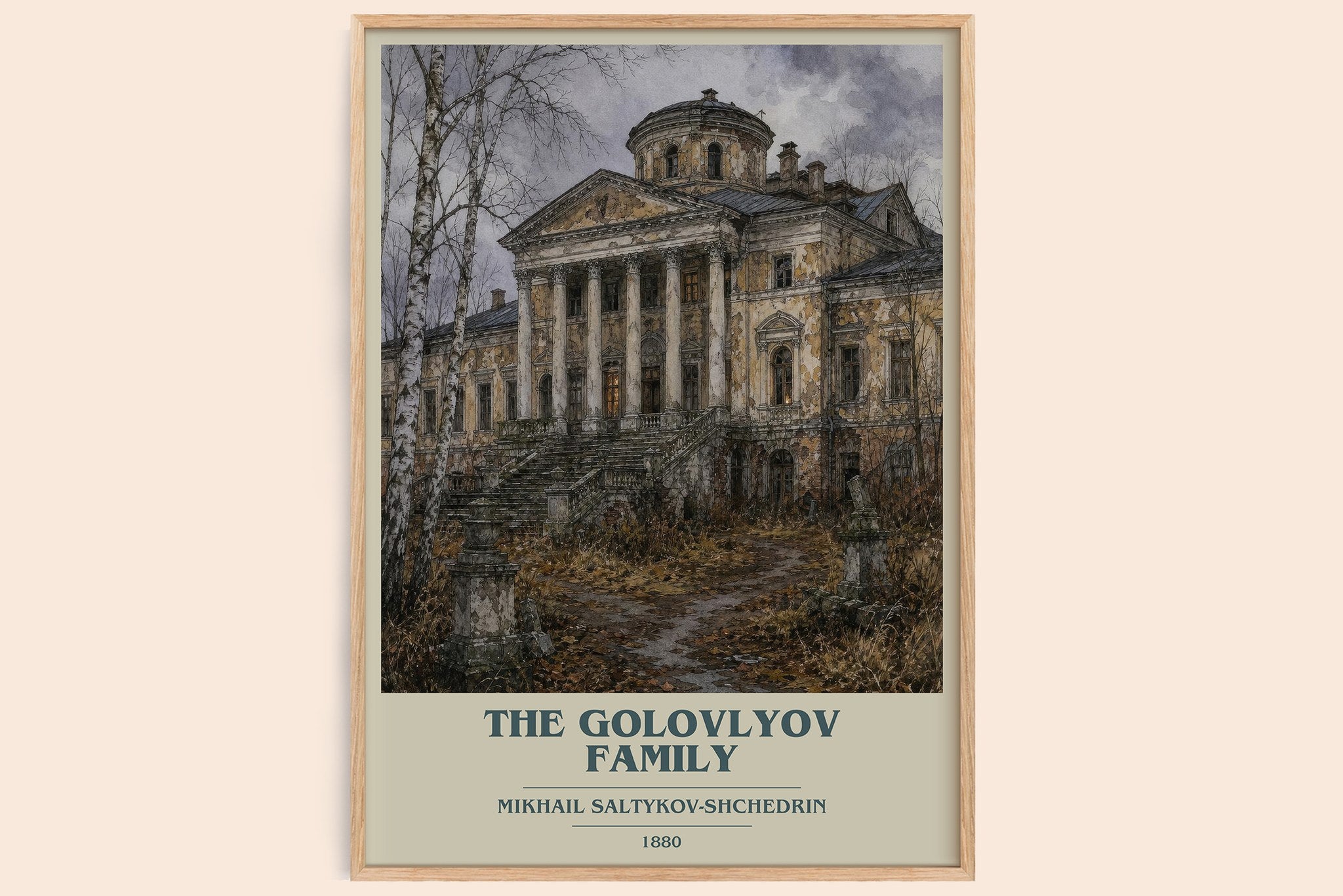 The Golovlyov Family Book Cover Poster by Mikhail Saltykov-Shchedrin