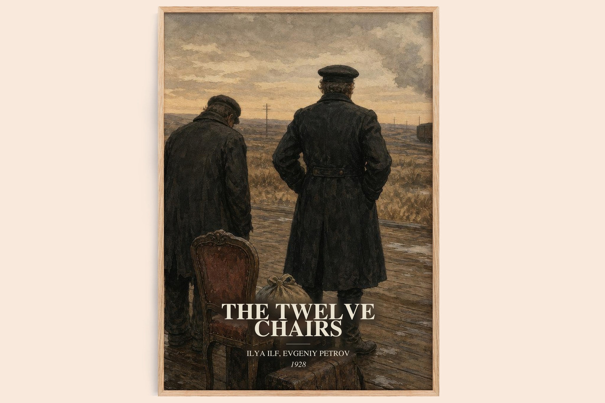 Twelve Chairs Book Watercolour Illustration by I. Petrov