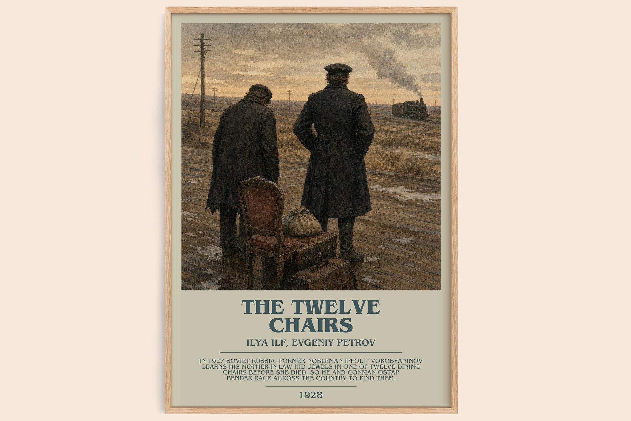 The Twelve Chairs Bookish Wall Art by Ilya Ilf, Evgeniy Petrov
