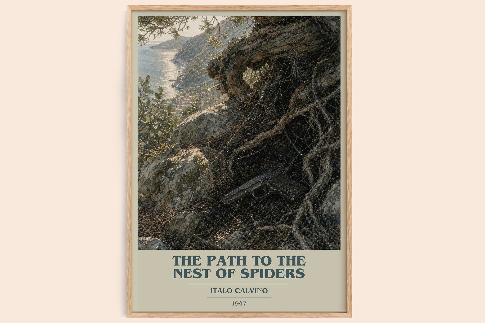 The Path to the Nest of Spiders Book Cover Poster by Italo Calvino