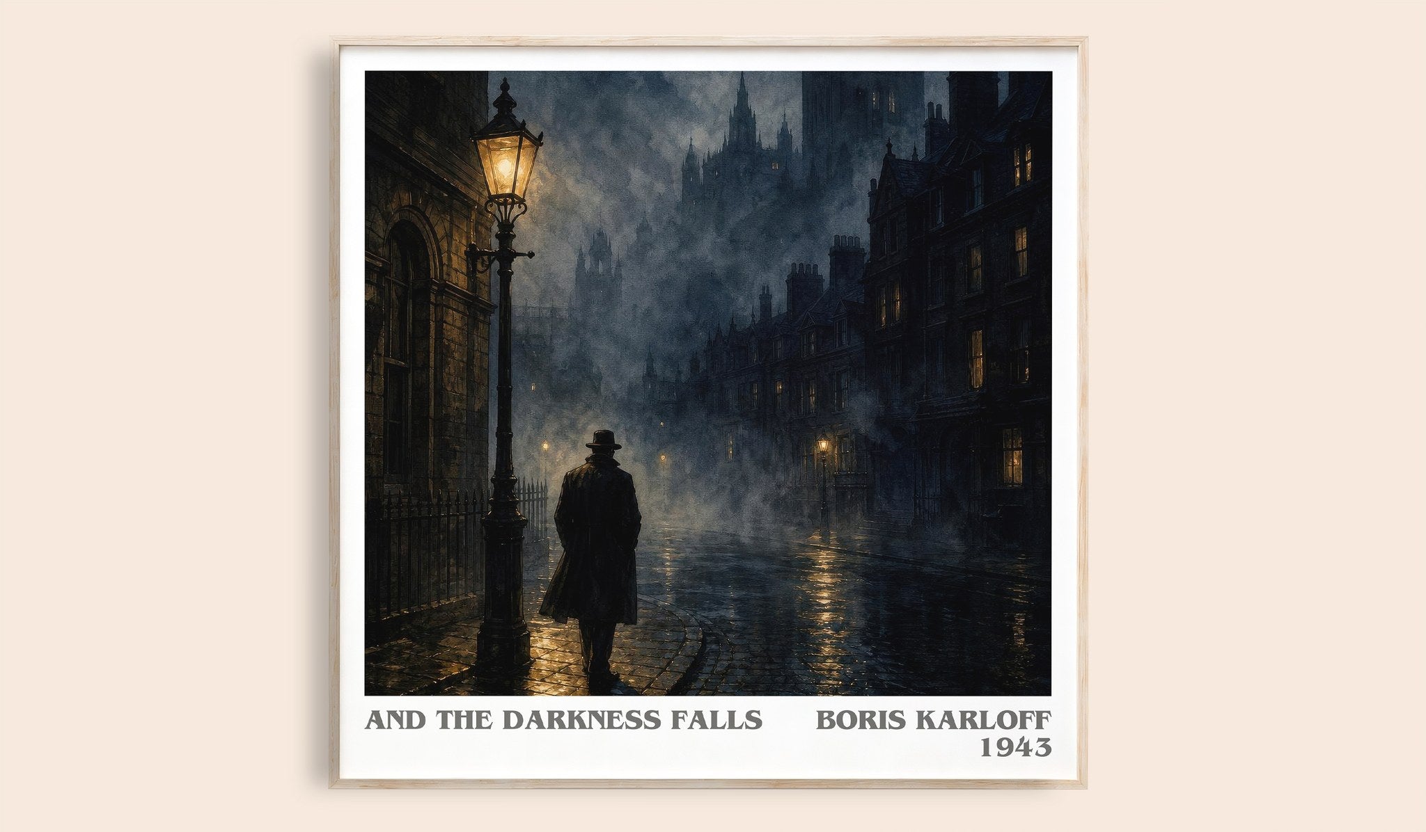 And The Darkness Falls Literary Art Print by Boris Karloff