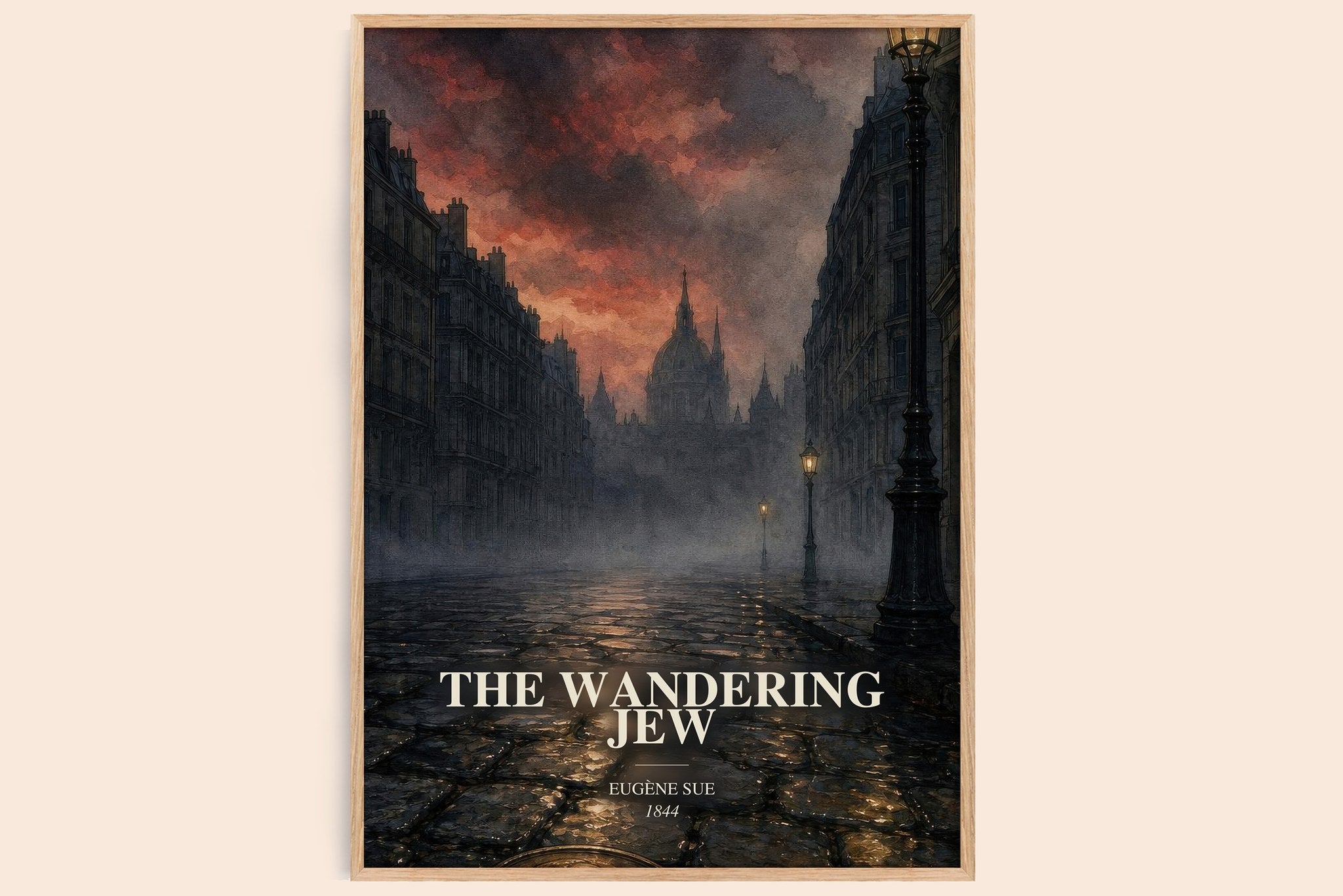 The Wandering Jew Book Watercolour Illustration by Eugène Sue