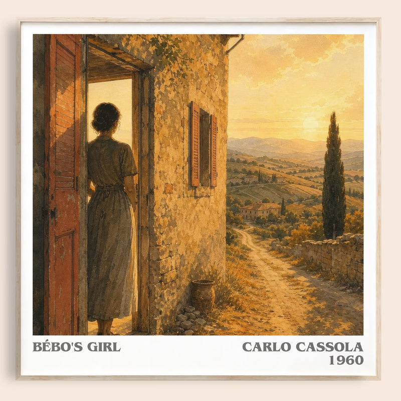 Bébo's Girl literary book poster by Carlo Cassola – framed literary art print