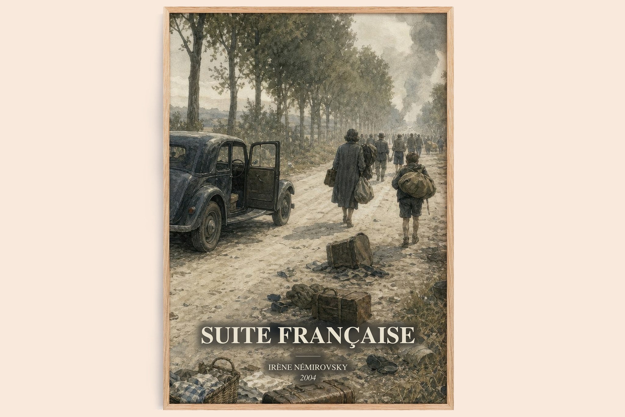Suite Française Book Watercolour Illustration by Irène Némirovsky