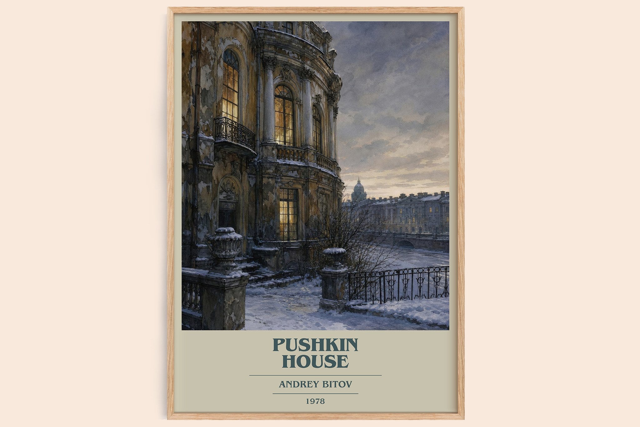 Pushkin House Book Cover Poster by Andrey Bitov