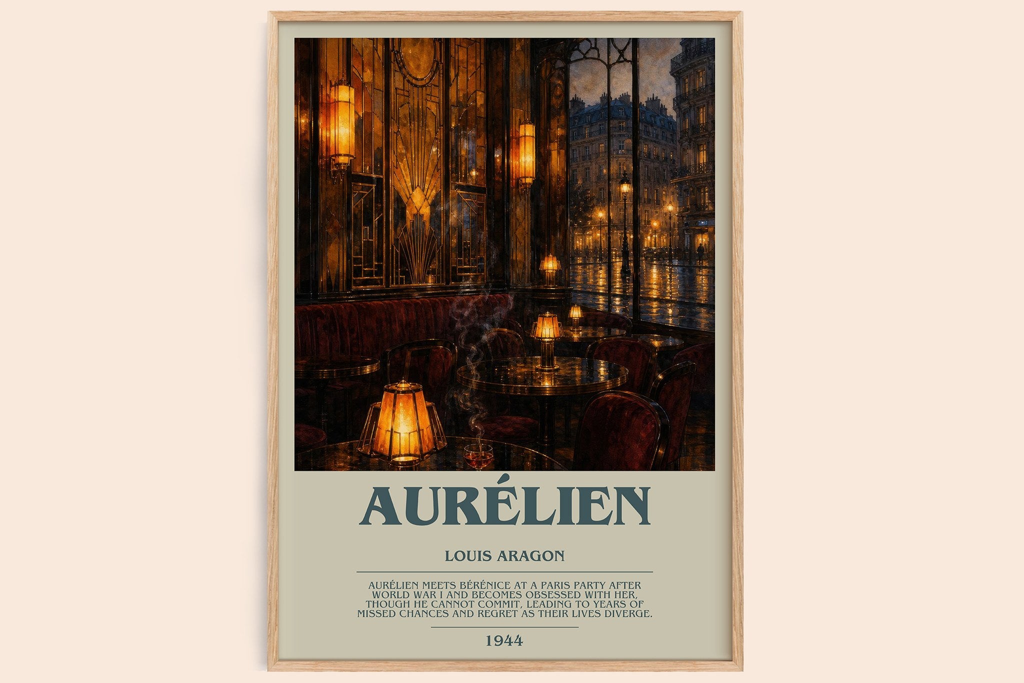 Aurélien Bookish Wall Art by Louis Aragon