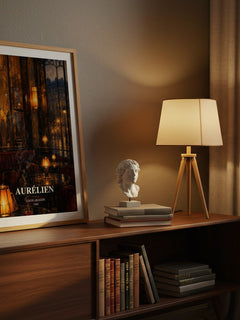 Aurélien watercolour print on bookshelf – Louis Aragon fan gift