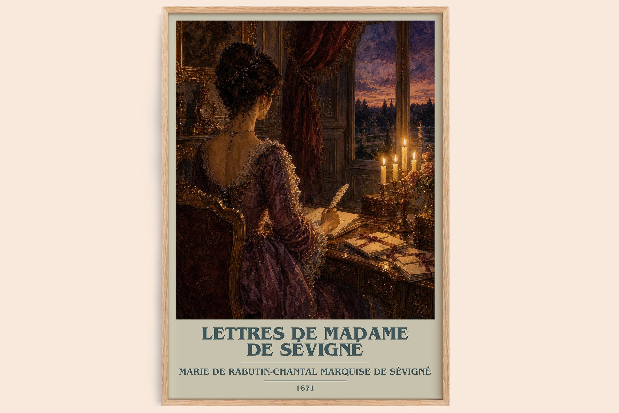 Lettres de madame de Sévigné Book Cover Poster by M. Sévigné