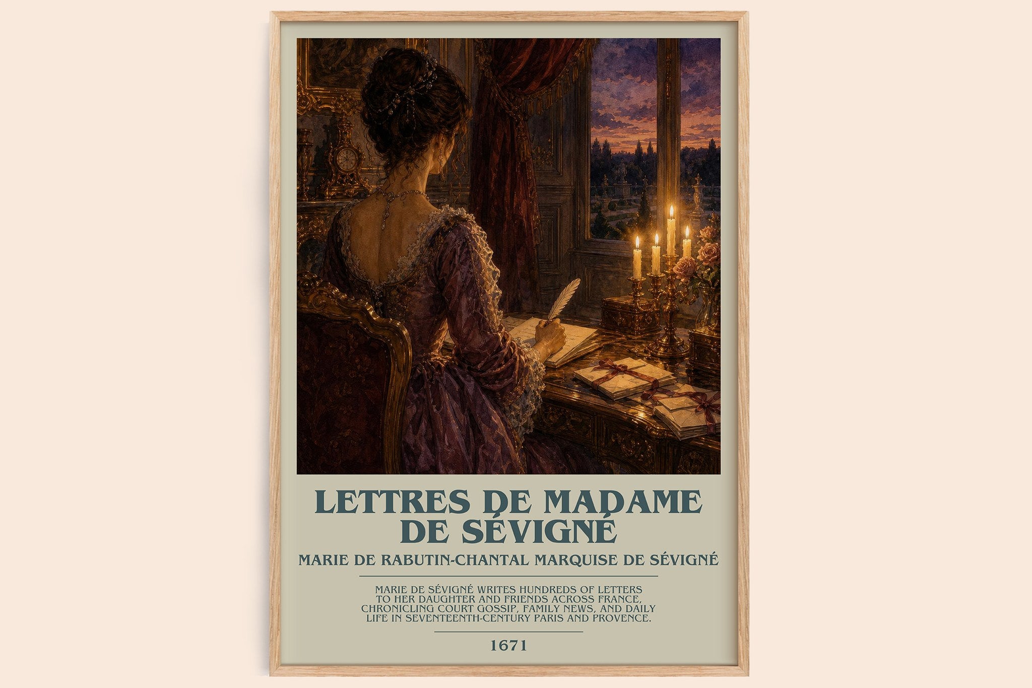 Lettres de madame de Sévigné Bookish Wall Art by M. Sévigné