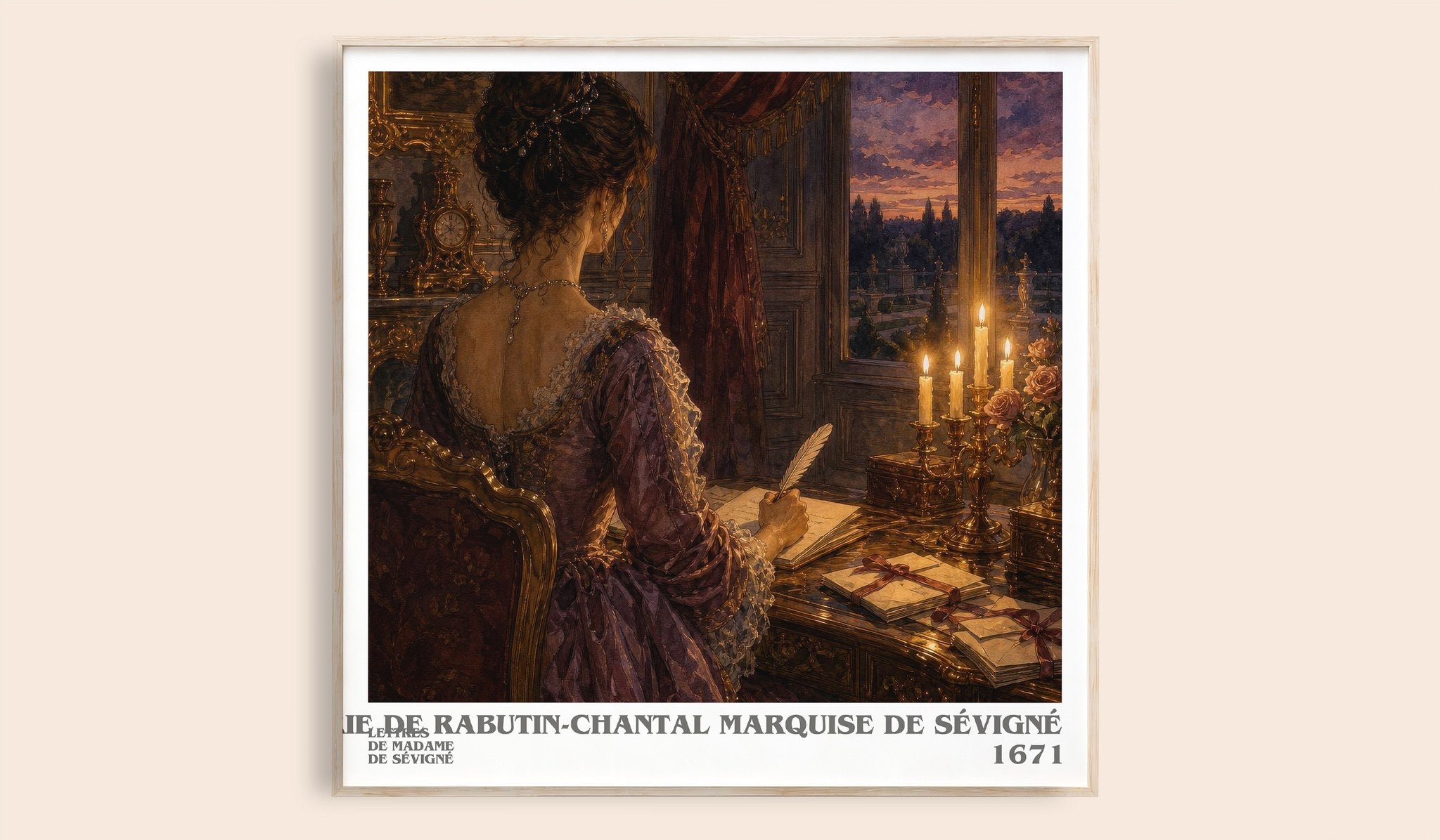 Lettres de madame de Sévigné Literary Art Print by M. Sévigné