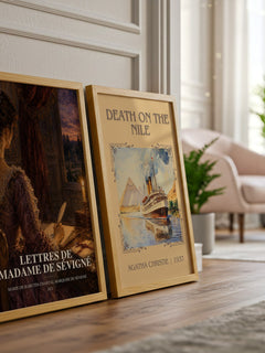 Lettres de madame de Sévigné watercolour print framed by window – literary home decor