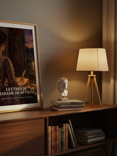 Lettres de madame de Sévigné watercolour print on bookshelf – Marie de Rabutin-Chantal marquise de Sévigné fan gift