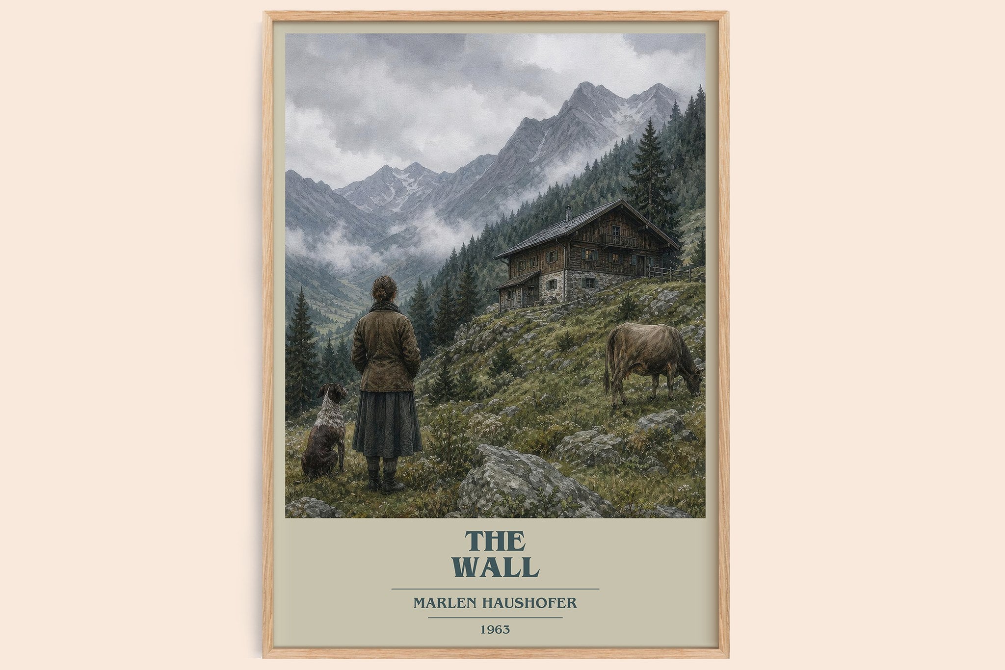 The Wall Book Cover Poster by Marlen Haushofer