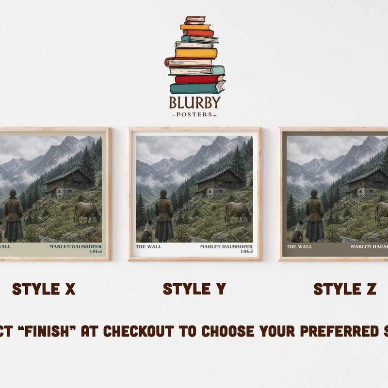 The Wall literary print in frame leaning in hallway – literary fiction wall art