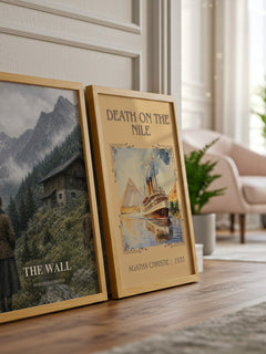 The Wall watercolour print framed by window – literary home decor