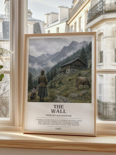 The Wall Bookish Wall Art by Marlen Haushofer – framed print by a bright window