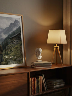 The Wall watercolour print on bookshelf – Marlen Haushofer fan gift