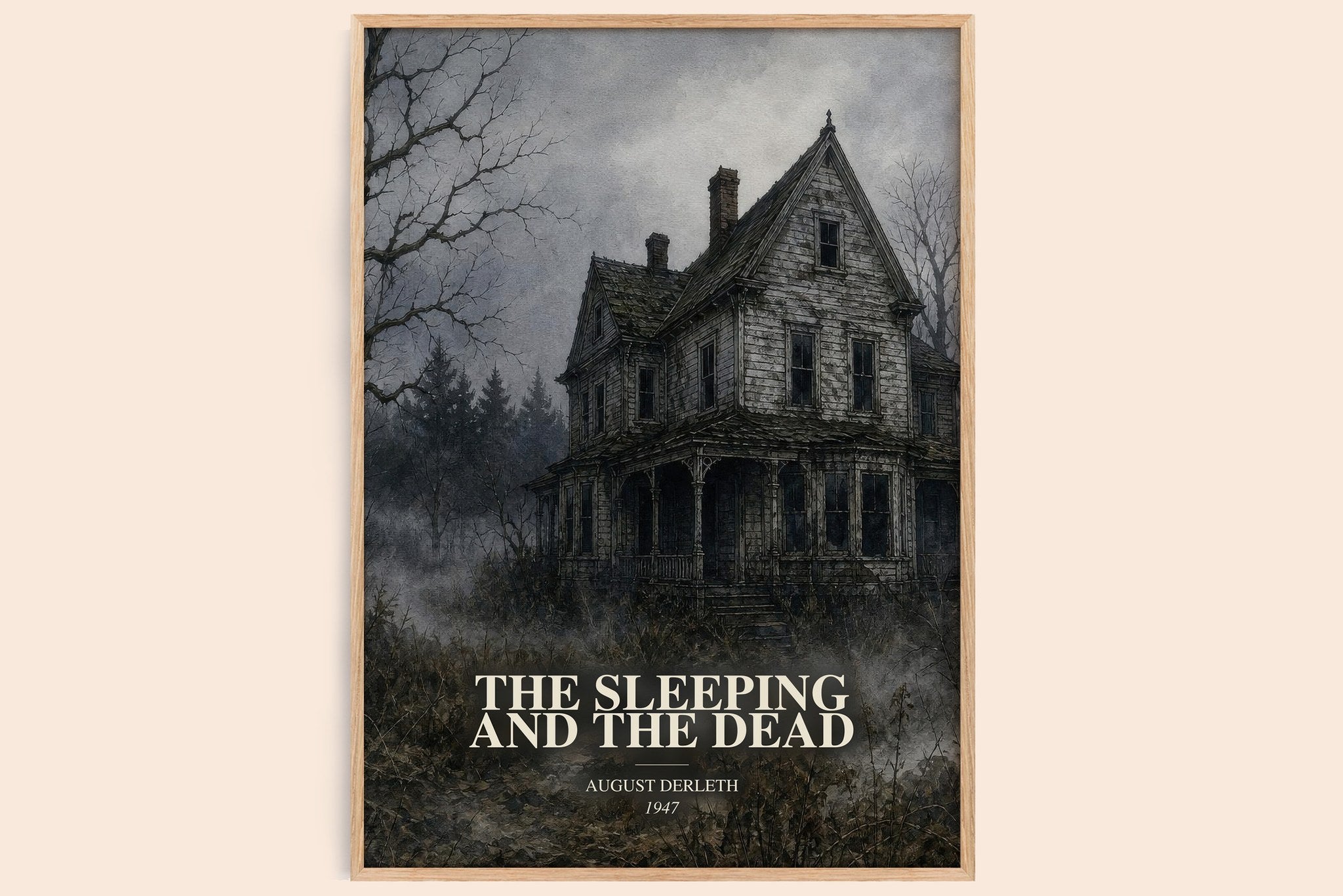 Sleeping And The Dead Book Watercolour Illustration by August Derleth
