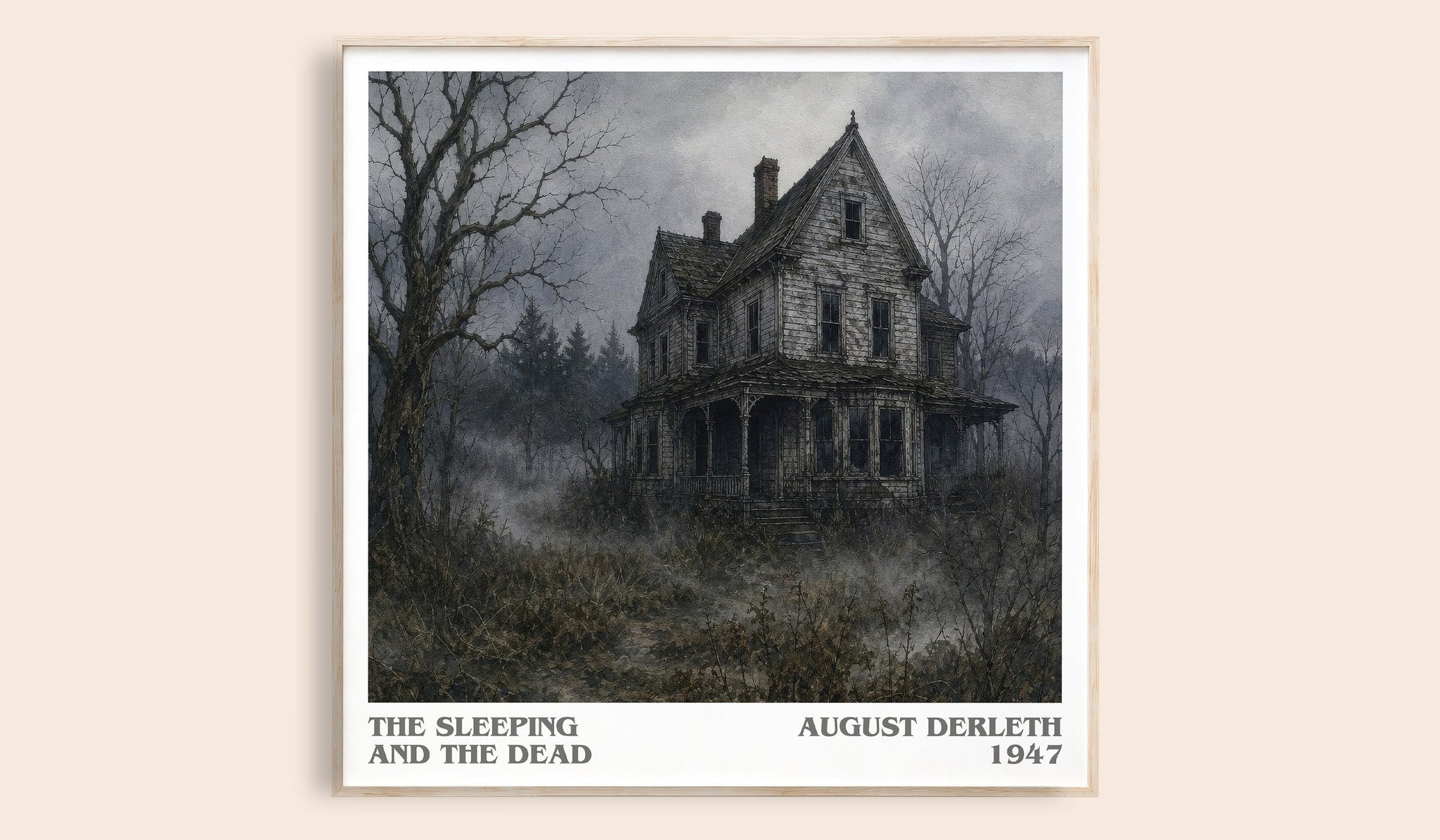 The Sleeping And The Dead Literary Art Print by August Derleth