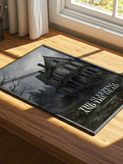 The Sleeping And The Dead watercolour book poster framed on wall – literary fiction wall art
