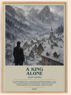 A King Alone Bookish Wall Art by Jean Giono – framed poster