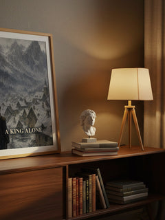 A King Alone watercolour print on bookshelf – Jean Giono fan gift