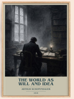 The World as Will and Idea book cover book poster by Arthur Schopenhauer – framed literary art print