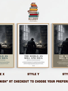 The World as Will and Idea bookish print framed by window – literary home decor