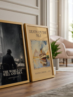 The World as Will and Idea watercolour print framed by window – literary home decor