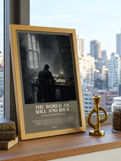 The World as Will and Idea bookish poster colour and style options – Arthur Schopenhauer book art
